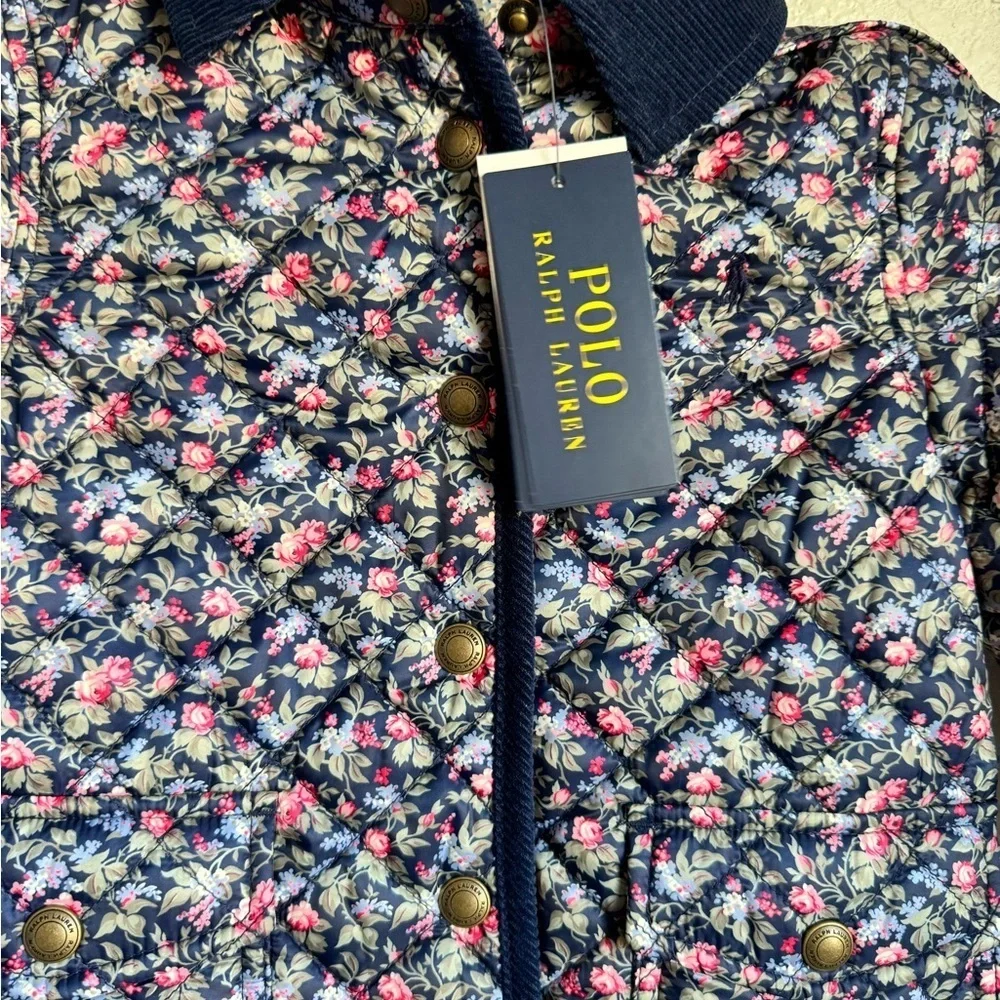 Ralph Lauren Kids Floral Hooded Barn Jacket